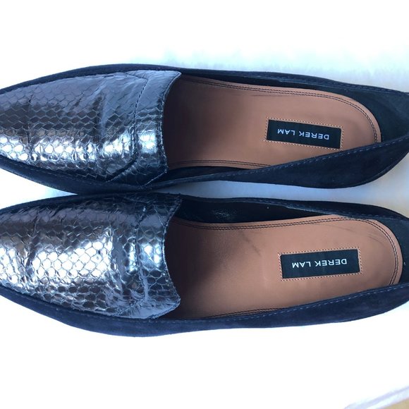 Derek Lam Snake Skin/Suede Loafer; Size 10 - Picture 6 of 11